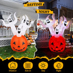 Witchwood™ Halloween Ghost and Pumpkin Outdoor Halloween Inflatables for Patio Garden Decor