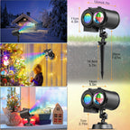 Witchwood™ Outdoor HD projector light, remote control 16 switchable modes, Christmas Halloween celebrations, birthdays, weddings and parties, waterproof light show