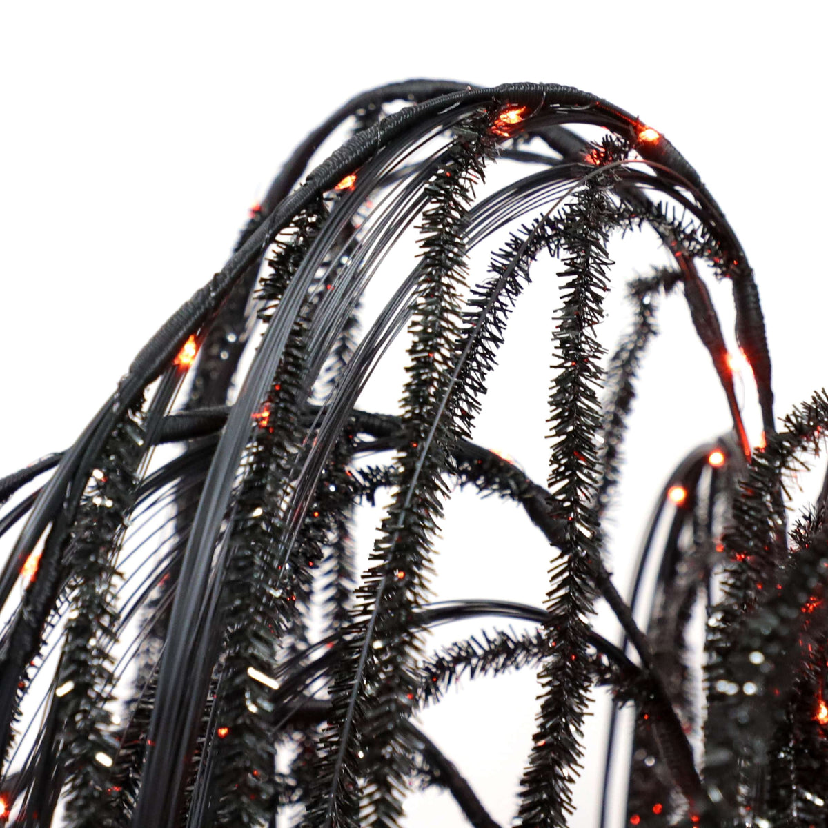 Witchwood™ 6 ft Black Willow Tree with Orange and Purple LED Lights for Outdoor Halloween Decor