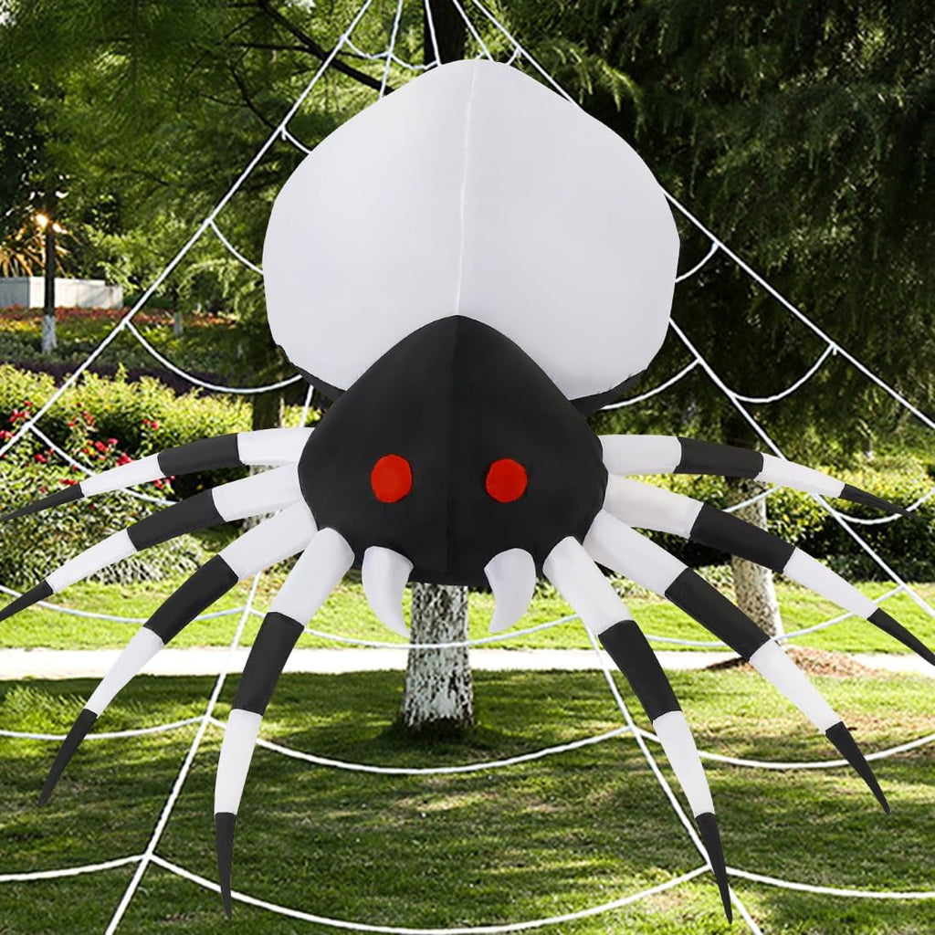 Witchwood™ Halloween Inflatable 6 FT Spider Inflatables Outdoor Decorations with Magic Light, Scary Inflatable Halloween Spider Blow Up Spider, Halloween Blow Up Decorations Outside Clearance for Holiday