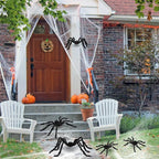 Witchwood™ 5 Pack Giant Spider Halloween Decorations,Scary Spider Halloween Decorations Outdoor Party Decorations Props Halloween Yard Decorations,Black