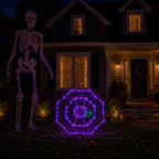 Witchwood™ 4 ft. Outdoor Animated Spider Web - Purple Web