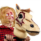 Witchwood™ 3.2 ft Voice & Sound-Sensor Rocking Horse Girl Halloween Animatronic, HHRCKHRSGRL-1FLSA