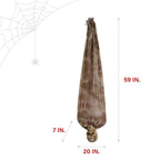 Witchwood™ 5 ft Animatronic Upside-Down Shaking Mummy with Sounds and Light-Up Eyes for Scary Halloween Decoration, HHSKEL-8HLSA