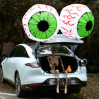 Witchwood™ 2 Pack Halloween Inflatable Eyes Decoration with Build-in LEDs,3 ft Blow Ups Green Eyes for Yard,Halloween Decor Outdoor with LEDs Party Supplies Blow up Decoration