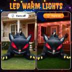 Witchwood™ 6.5FT Halloween Inflatable Black Cat, Blow Up Yard Decoration with Shakable Head & LED Lights, Large Halloween Decor for Yard, Party, Garden