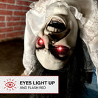 Witchwood™ Lifesize 35" Animatronic Possessed Woman with Lights and Sound, Halloween Decoration,HHLADY-11FLSA