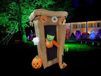 Witchwood™ 6FT Halloween Animated LED Inflatable Spooky Outhouse with Monster Holiday Yard Decoration