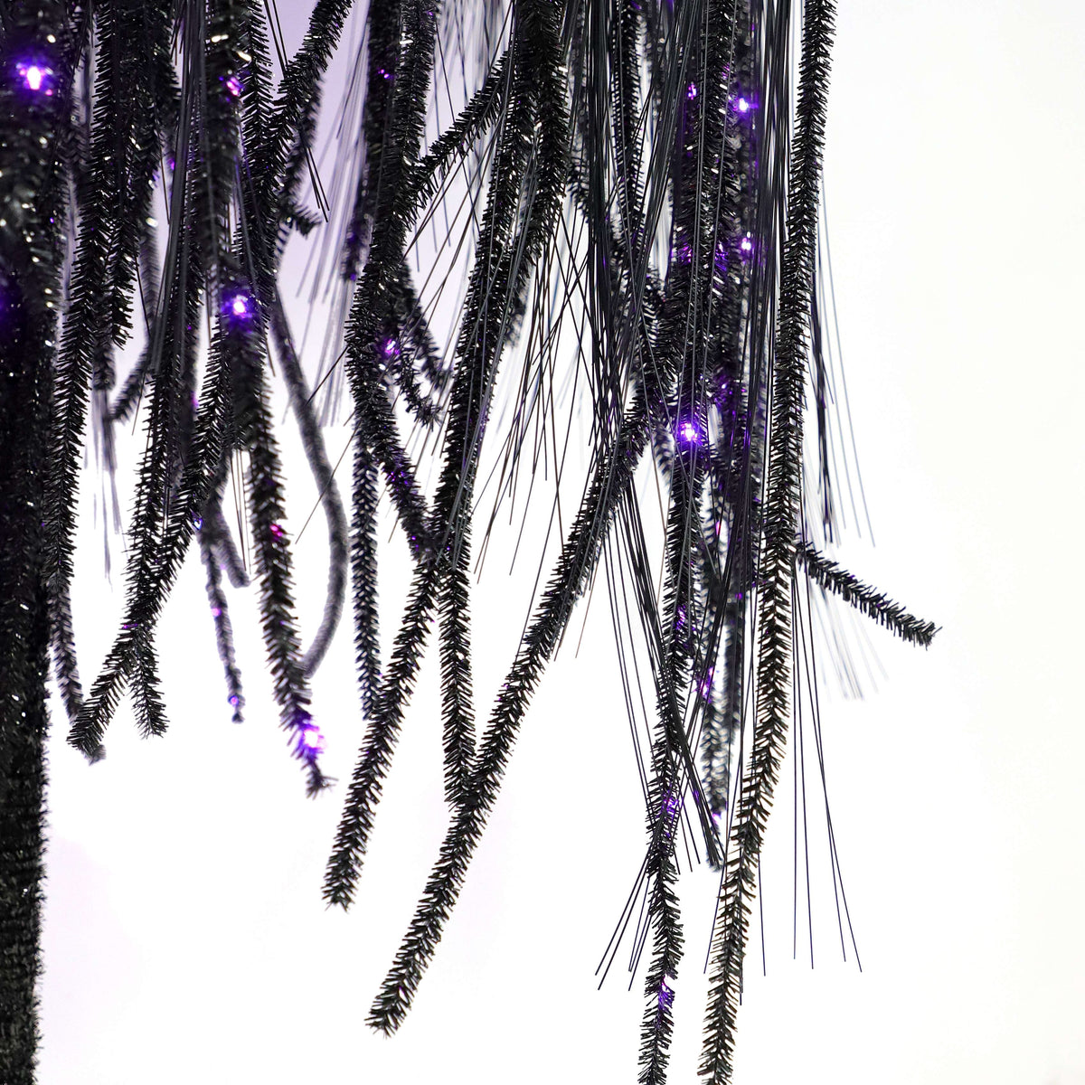 Witchwood™ 6 ft Black Willow Tree with Orange and Purple LED Lights for Outdoor Halloween Decor