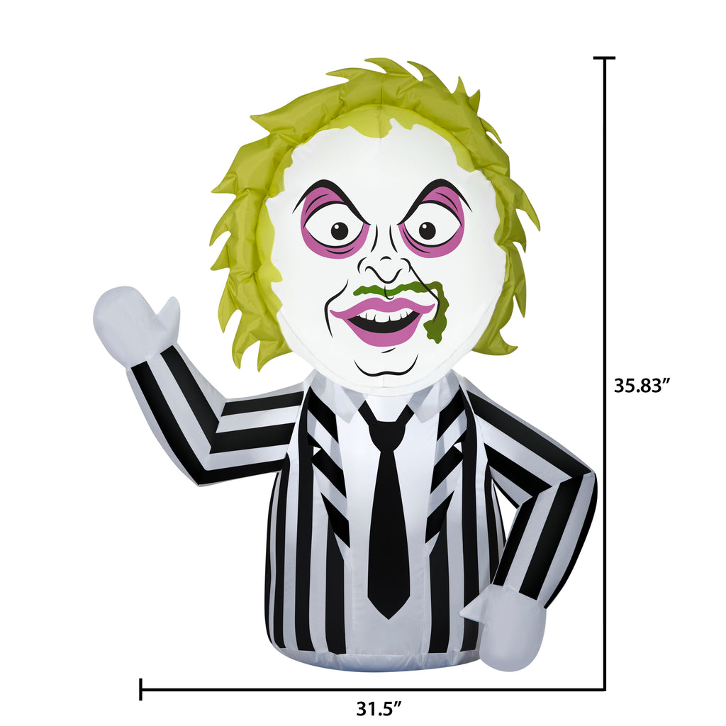 Witchwood™ Warner Bros. Stylized Beetlejuice Airblown Yard Inflatable, 36"