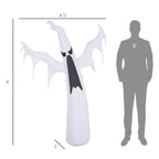 Witchwood™ HOMCOM Halloween Inflatable Ghost with LED Lights for Garden Indoor Outdoor
