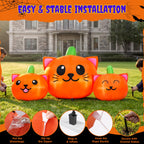Witchwood™ 6.2FT Halloween Inflatable Pumpkin Cat Outdoor Decorations, Halloween Blow Ups with Lights for Party, Yard