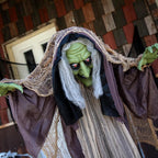 Witchwood™ 43 1/4" x 4 Ft. 9" Light-Up Hunchback Witch Standing Halloween Decoration