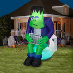 Witchwood™ 6 ft. Halloween Inflatable Surprise Monster Toilet Scene with Sound and Sensor Industries