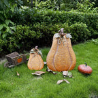 Witchwood™ Metal Pumpkin Harvest Fall Decor Thanksgiving Halloween Outdoor Yard Garden Decor Free Standing Pumpkin Decorations for Home (H-24.5")