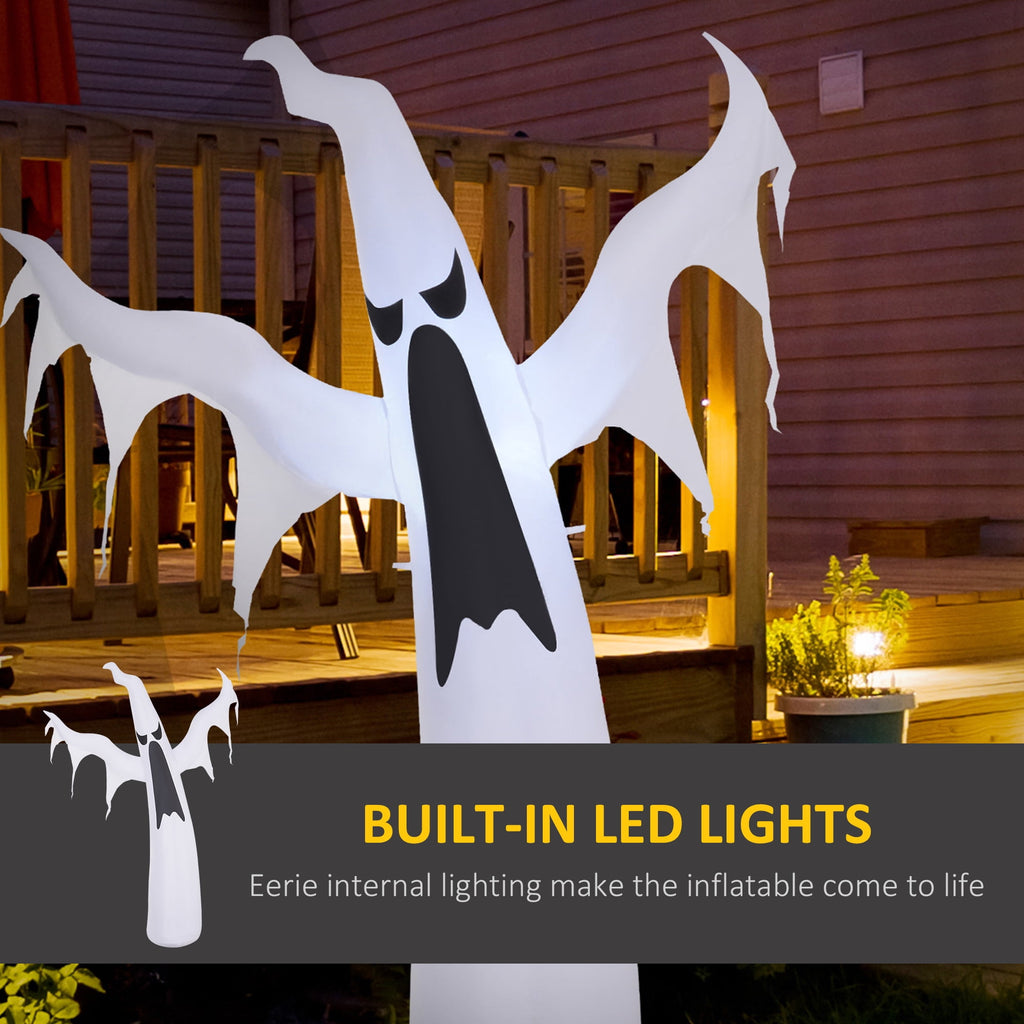 Witchwood™ HOMCOM Halloween Inflatable Ghost with LED Lights for Garden Indoor Outdoor
