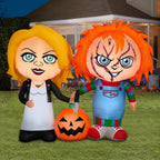 Witchwood™ Halloween Airblown Yard Inflatables Chucky and Bride & Pumkin 66.14 in x 19.29 in x 57.48 in 5.09 lb