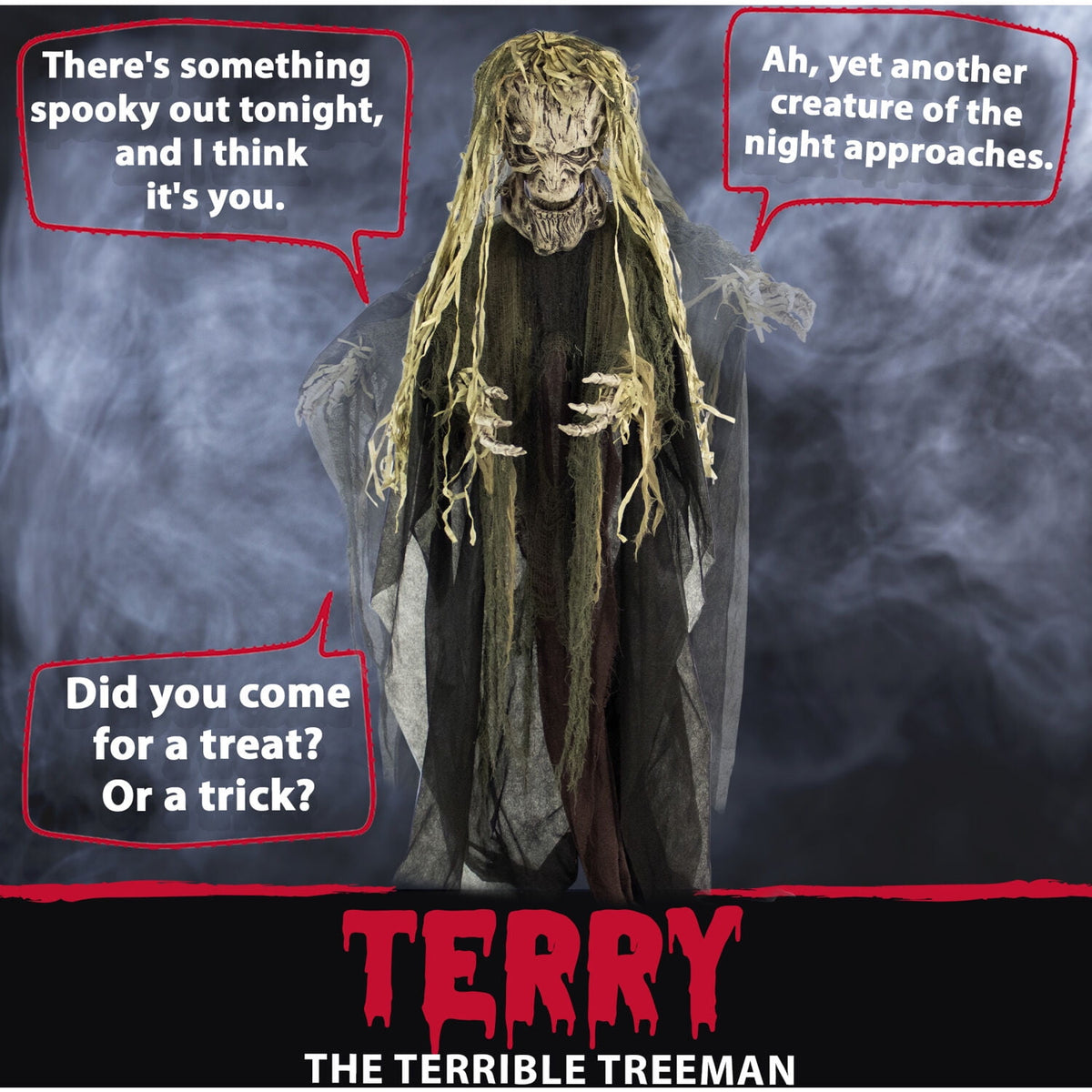 Witchwood™ Life-Size Animatronic Tree Man, 75" Indoor/Outdoor Halloween Decoration, MultiColor