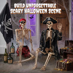 Witchwood™ 5.4ft Halloween Skeleton Decorations, Weathered Posable Skeleton Decor for Halloween Decorations Outdoor Indoor
