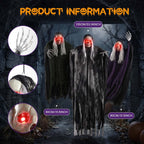 Witchwood™ 3 Pack Hanging Skeleton Ghosts for Halloween Decorations Outdoor, Grim Reaper for Halloween Decor