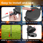Witchwood™ 2 packs 40 LEDs Solar Halloween Pumpkin Stake Lights, 2 Modes Outdoor Waterproof Halloween Decorations, Solar Halloween Lights Stakes for Garden Yard Pathway