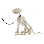 Witchwood™ 60-inch Animated Beige Skeleton Dog, Halloween Decoration