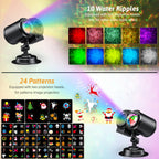 Witchwood™ Outdoor HD projector light, remote control 16 switchable modes, Christmas Halloween celebrations, birthdays, weddings and parties, waterproof light show