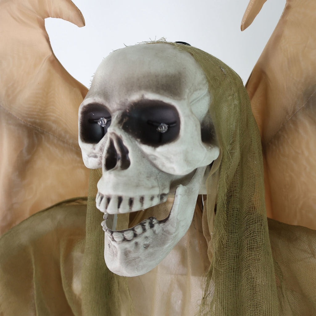 Witchwood™ 5.5 ft Life-size Animatronic Reaper with Wings, Halloween Decoration, HHWINGSKEL-4FLSA
