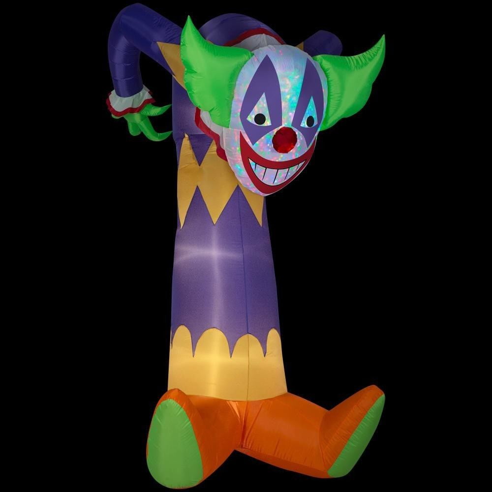 Witchwood™ Kaleidoscope Clown Airblown Halloween Yard Inflatable, 7.5'