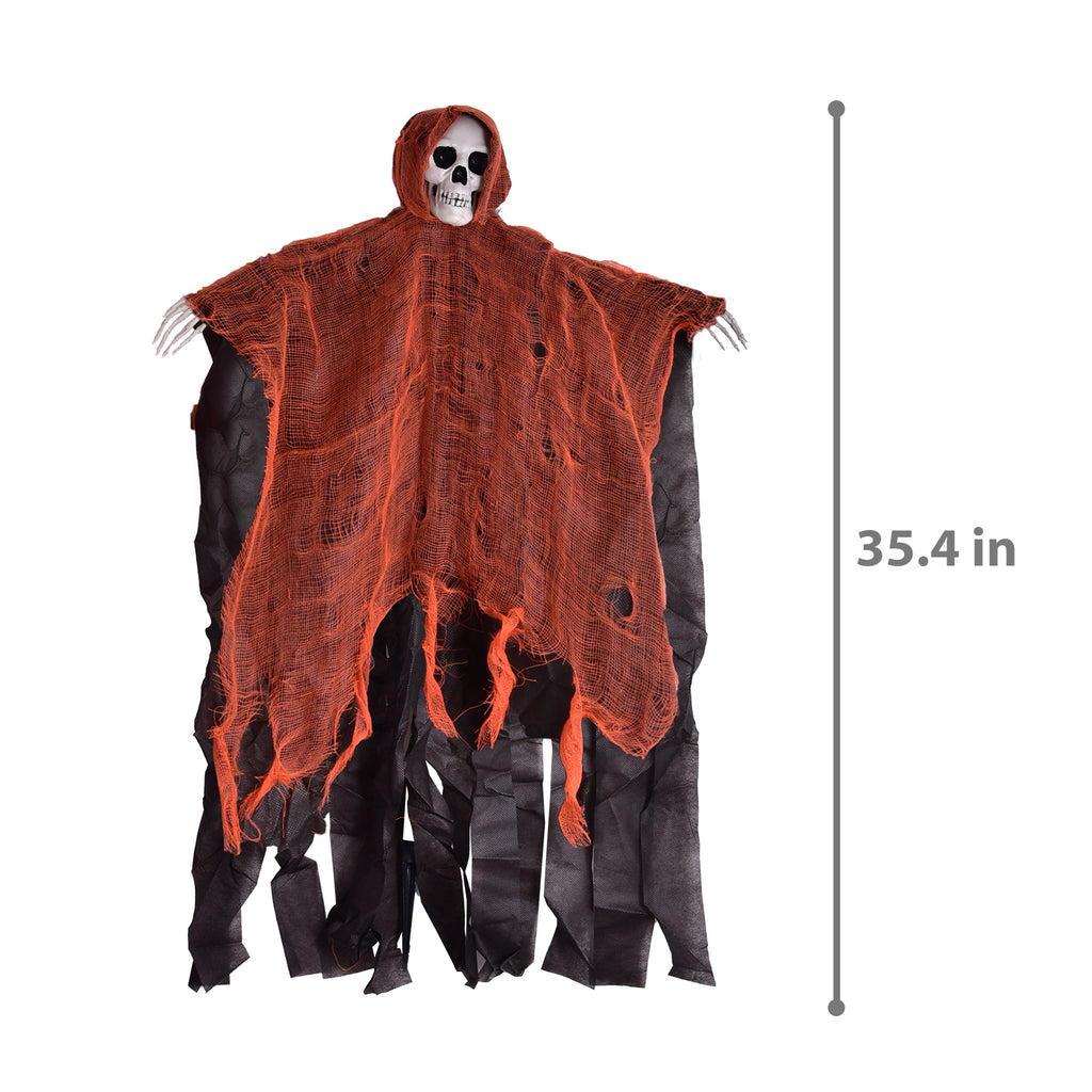 Witchwood™ Nifti Nest Halloween Skeleton, 3 Pcs Ghost Decorations, Halloween Props, Halloween Yard Decorations, Black,Green,Red