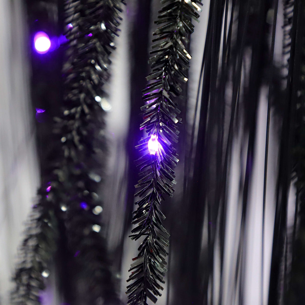 Witchwood™ 6 ft Black Willow Tree with Orange and Purple LED Lights for Outdoor Halloween Decor