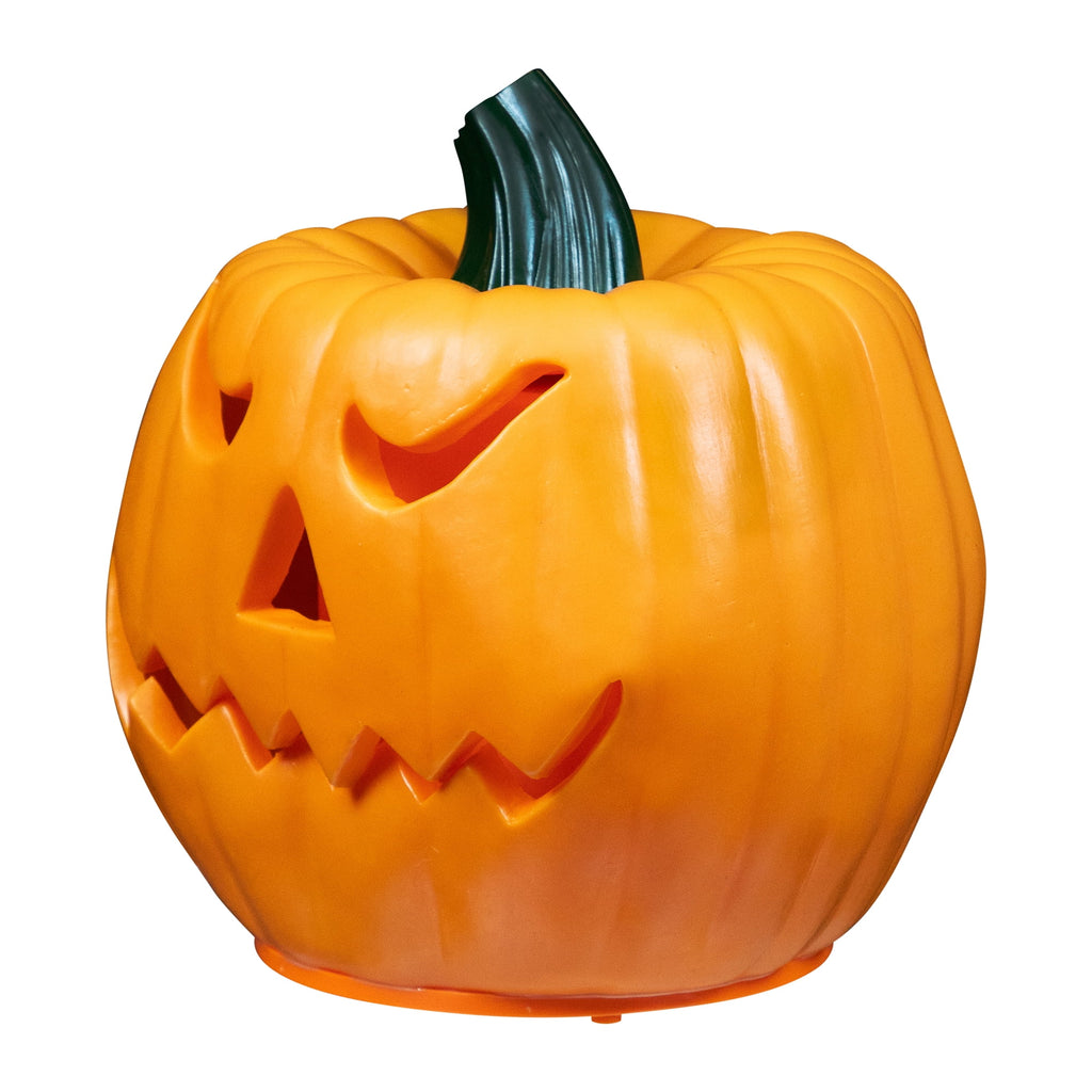 Witchwood™ 9.75" Jack-O-Lantern Animated Double-Sided Halloween Pumpkin - Orange/Green