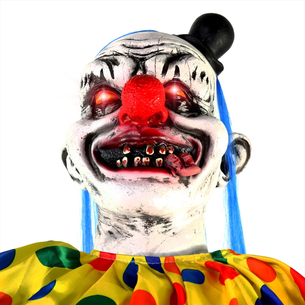 Witchwood™ 5.9 ft Voice & Sound-Sensor Clown on Tricycle Halloween Animatronic, HHTRIBKCLOWN-1FLSA