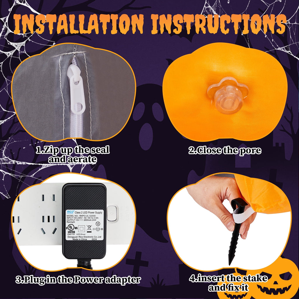 Witchwood™ 10 FT Halloween Inflatables Ghost Tombs Decor Outdoor Halloween Decoration