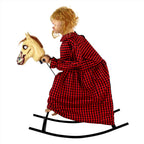 Witchwood™ 3.2 ft Voice & Sound-Sensor Rocking Horse Girl Halloween Animatronic, HHRCKHRSGRL-1FLSA