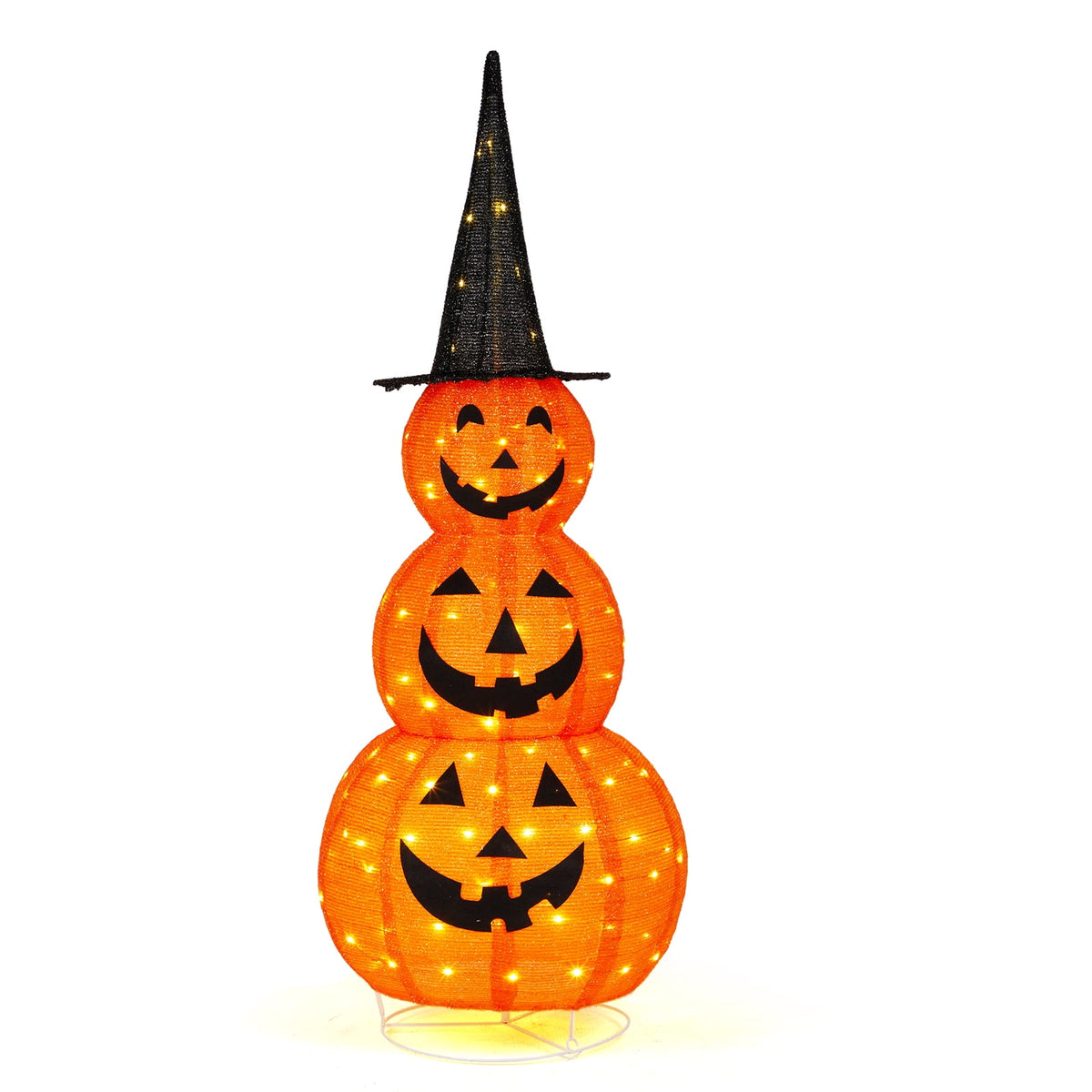 Witchwood™ 5'' Halloween Outdoor Decor, Halloween Pumpkins Lighted Pumpkins, Halloween Yard Decoration for Party