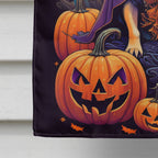 Witchwood™ Halloween Pug Dog House Flag 28x40IN Double-Sided Polyester Decorative Sleeve Pole Flag for Outdoor Home Garden