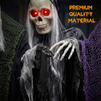 Witchwood™ 3 Pack Hanging Skeleton Ghosts for Halloween Decorations Outdoor, Grim Reaper for Halloween Decor