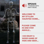 Witchwood™ 8 ft Tall Motion-Activated Towering Skeleton, Premium Talking Halloween Animatronic Decoration, Plug-In, HHTWRSKEL-2FLSA