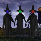 Witchwood™ Zimtwon 5.2ft Halloween Decorations Halloween Witches Halloween Props Sorcerers Animated Wicked Sound LED Lighted Glowing Head