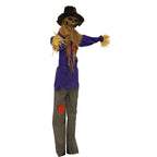 Witchwood™ 6 ft Standing Halloween Scarecrow Yard Decoration with LED Green Eyes, HHSCR-5FLS
