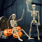 Witchwood™ 35" Halloween Skeleton Decoration ? 3 ft Body with Posable Joints for Indoor & Outdoor Yard Patio Lawn Garden Haunted Party Decor