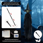 Witchwood™ Halloween Witch Decorations Outdoor, 59" Light Up Witches Holding Hands Witches with Stakes, Voice Control Screaming Life Size Witches Waterproof for Yard Garden Lawn Decor, 3 count