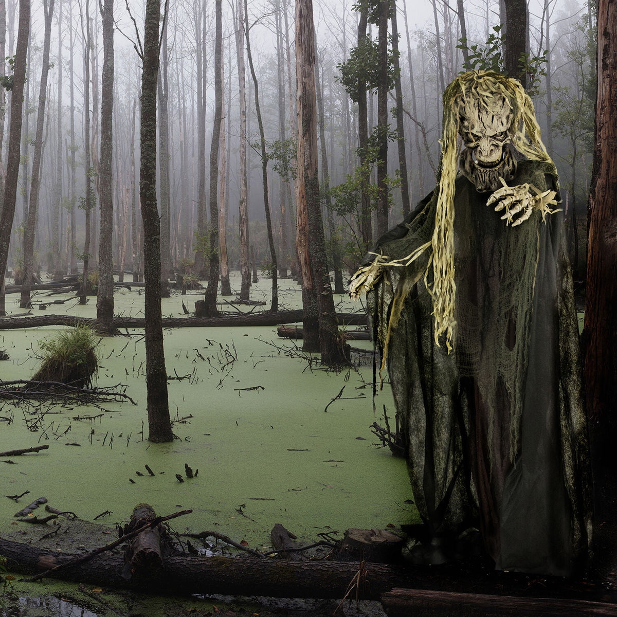 Witchwood™ Life-Size Animatronic Tree Man, 75" Indoor/Outdoor Halloween Decoration, MultiColor