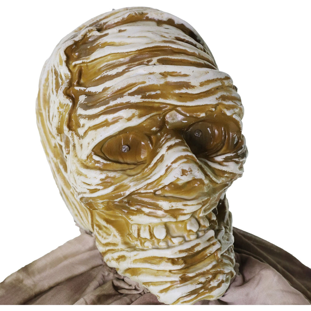 Witchwood™ 5 ft Animatronic Upside-Down Shaking Mummy with Sounds and Light-Up Eyes for Scary Halloween Decoration, HHSKEL-8HLSA