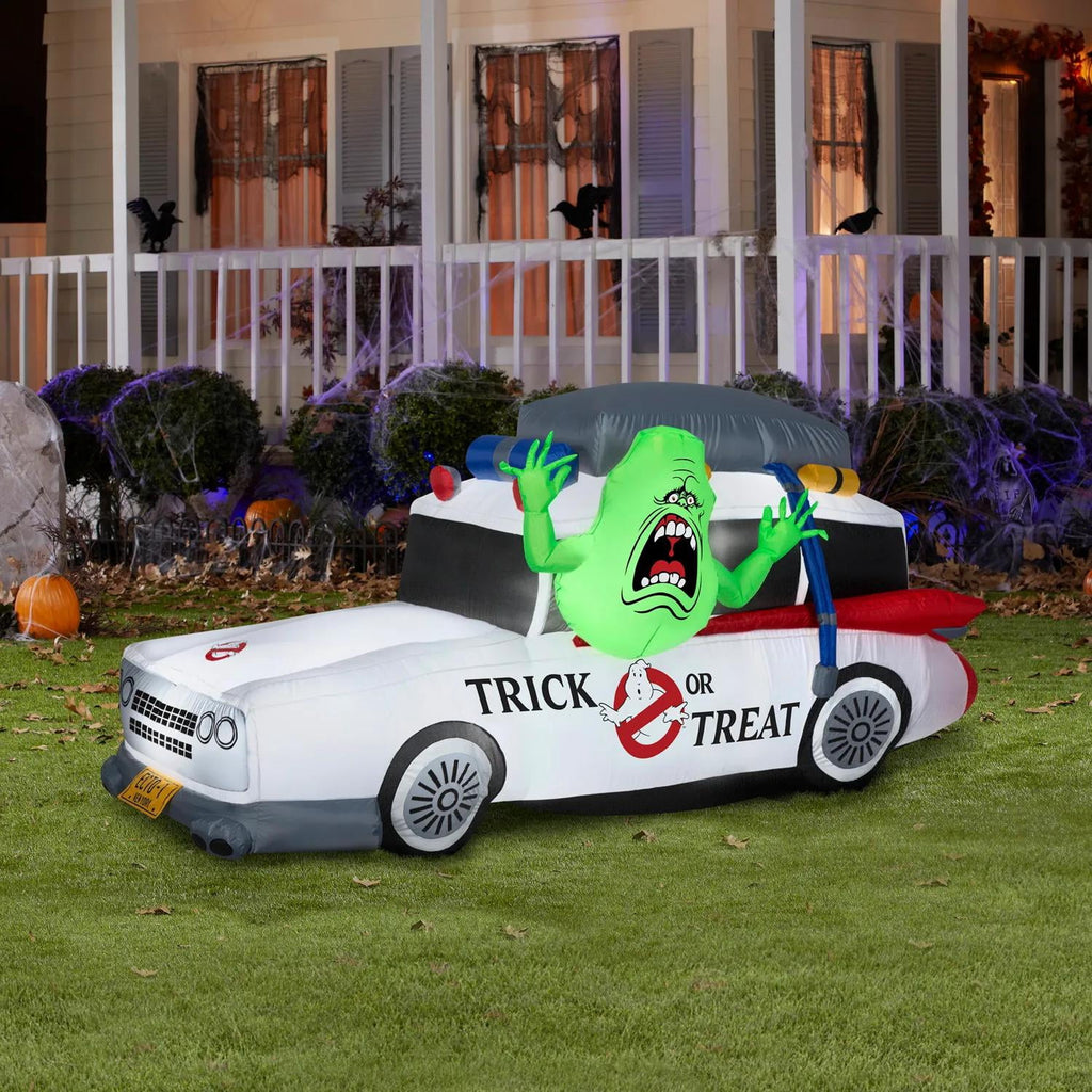 Witchwood™ 44 Airblown Blowup Inflatable Ghostbusters Ecto-1 with Slimer Halloween Outdoor Yard Decoration