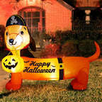 Witchwood™ Halloween Inflatable 5 FT Halloween Dog Decorations, Halloween Inflatable Dog with Built-in Lights, Halloween Decorations Outdoor Clearance For Halloween/Holiday/Garden/Yard
