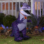 Witchwood™ Halloween Inflatable Purple Dinosaur, 3.5 ft Tall, Multi