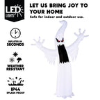 Witchwood™ 12 ft Halloween Inflatable Outdoor Ghost,Giant Ghost Blow Up Decor with Built-in LED Lights,inflatables with Build-in LEDs,Spooky Outdoor Decorations for Yard & Lawn