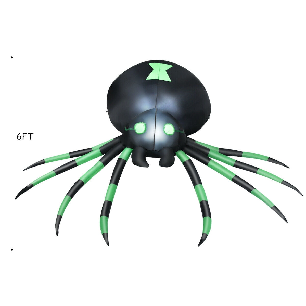 Witchwood™ Gymax 6FT Halloween Inflatable Blow-Up Spider w/ LED Lights Outdoor Yard Decoration